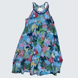 deux par deux Dress Size 10 youth - Jungle, animals, lightweight, halter, summer